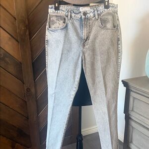 Distressed 2 tone Blue/Gray Women's Jeans